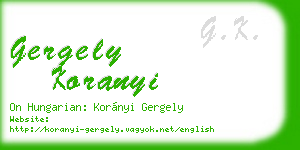 gergely koranyi business card